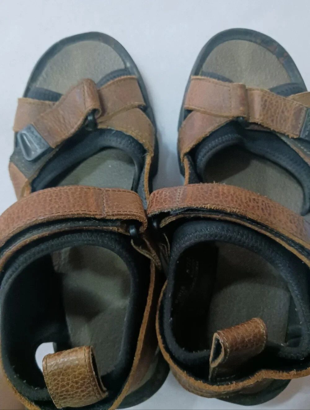 TIMBERLAND Mens Sandals Shoes LEATHER Adustable Straps Size 10